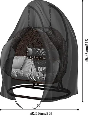 Produktbild von Famanu Hängesessel Schutzhülle - Wasserdicht - UV-beständig - Winddicht - 420D Oxford Stoff - Reißverschluss - 158 x 215 cm