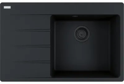 Zdjęcie produktu dla FRANKE - Zlewozmywak lewy Centro CNG 611-78 TL Czarny mat / Czarny odpływ