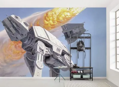 Zdjęcie produktu dla Tapeta flizelinowa Komar "Star Wars Classic RMQ Hoth Battle AT-AT" - rozmiar: 500 x 250 cm (szerokość x wysokość), 10 paneli