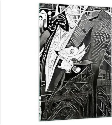 Produktbild von Bilder auf glas - Einteilig - Abstraktion modern - 80x120cm - Glasbilder - Wandbilder - Bilder - zum Aufhängen bereit - Wanddekoration aus Glas - Glas Bilder - Wandbild auf Glas - GPA80x120-3478