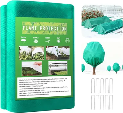 Image de Tissu de protection hivernal respirant, dimensions 3 x 10 mètres, grammage 35 g/m², pour la protection des plantes en jardin