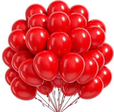 Zdjęcie produktu dla Balony Czerwone Lateksowe Kolor Czerwony Matowy Walentynki WESELE 50szt.