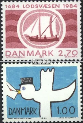 Produktbild von Briefmarken Dänemark 1984 Mi 803,816 (kompl.Ausg.) postfrisch Lotsendienst
