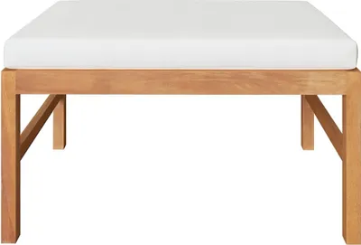 Produktbild von vidaXL Fußhocker mit Creme Kissen Massivholz Teak
