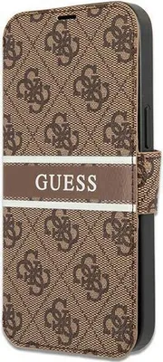 Produktbild von Guess Apple Tasche GUBKP13L4GDBR iPhone 13 Pro braun/braun book 4G Stripe