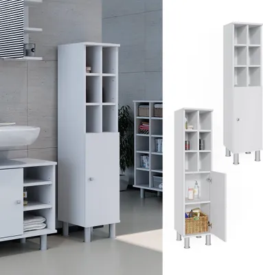 Immagine prodotto di Mobiletto bagno Vicco Fynn Bianco 30 x 130.6 cm porta grande, Model 34600