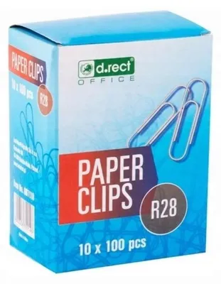 Produktbild von D.rect Metall-Büroklammern Rund 28 mm 100 Stück