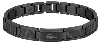 Produktbild von Lacoste Damen-Armband aus Edelstahl mit schwarzem IP-Finish