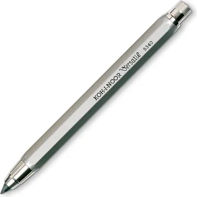 Immagine prodotto di Portamine  in metallo  con mina da 5,6 x 120 mm - ARGENTO -  tappo per mina incluso