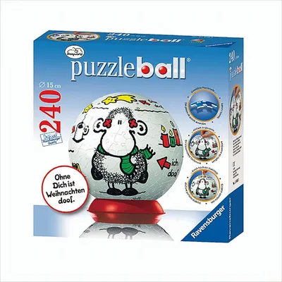 Produktbild von Puzzleball 240 Teile - Sheepworld - Ohne Dich ist Weihnachten doof