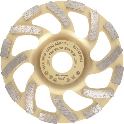 Produktbild von PRODIAMANT Diamant-Schleiftopf Beton 125 x 22,23 mm für Beton, Mauerwerk, Stein