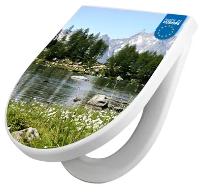 Produktbild von WC Sitz mit Absenkautomatik D Form Motiv Bergidylle [TDW3 12296]