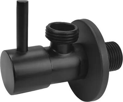 Produktbild von Schwarzes Eck-Absperrventil 1/2"x1/2"", Keramikköpfe
