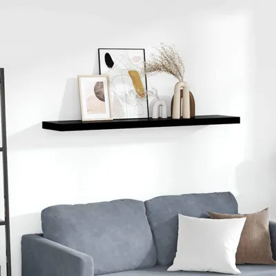 Obrázek produktu pro vidaXL Plovoucí police ve vysokém lesku černá 120x23,5x3,8 cm MDF
