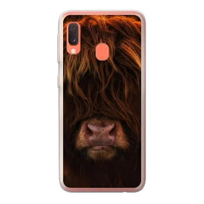 Produktbild von MuchoWow® Handyhülle Schutzhülle Hülle für Samsung Galaxy A20e Schottischer Highlander - Kuh - Schwarz - Porträt Silikon Softcase Handy Hülle - Abdeckung