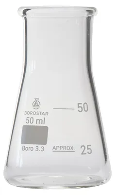 Erlenmeyerkolben, Weithals, 50 ml, Borosilikatglas 3.3