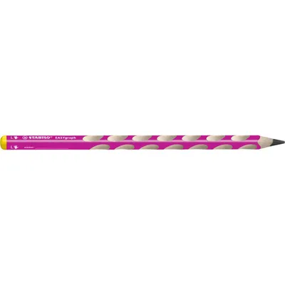 Produktbild von Ergonomischer Dreikant-Bleistift für Linkshänder - STABILO EASYgraph in pink - Einzelstift - Härtegrad HB