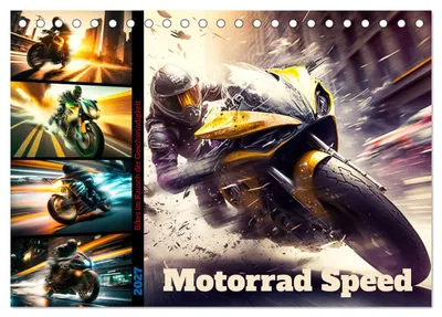 Produktbild von Motorrad Speed (Tischkalender 2027 DIN A5 quer), CALVENDO Monatskalender