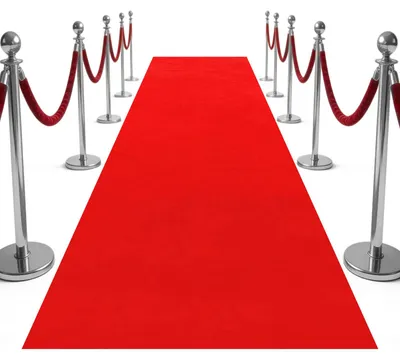 Roter Teppichläufer 1x5 m, Polyester, für Hochzeit & Party