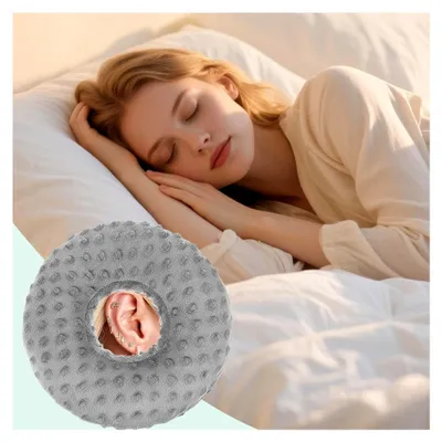 Produktbild von Ergonomisches Piercing-Kissen für Seitenschläfer – Kissen zur Unterstützung von Ohrlöchern