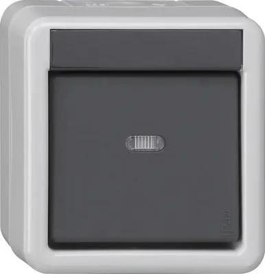 Produktbild von Gira KNX Taster BA 1fach grau AP 1Punkt 515130