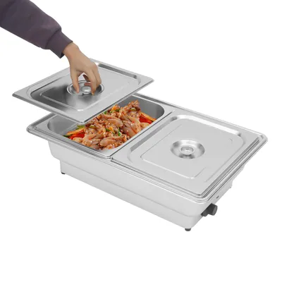 Obrázek produktu pro Elektrický ohřívač jídel pro bufety 9L ohřívač jídel z nerezové oceli s regulací teploty pro bufety