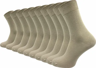 Produktbild von Gawilo  100% Baumwolle Socken (10 Paar) | Komfortbund venenfreundlich | Herren & Damen, Braun / 39 - 42