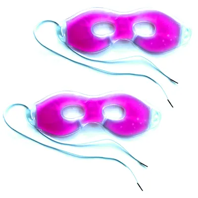 Produktbild von 2er Set Gel Augenmaske Kühlmaske | Relax Maske Kühlbrille Gel-Maske | Wellnessmaske Gesichtsmaske Augen Entspannungsmaske