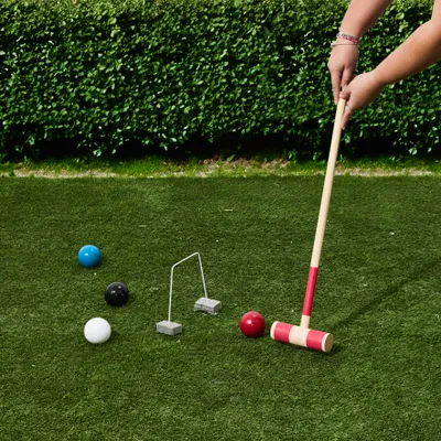 Image de Jeu Du Croquet En Bois Exterieur