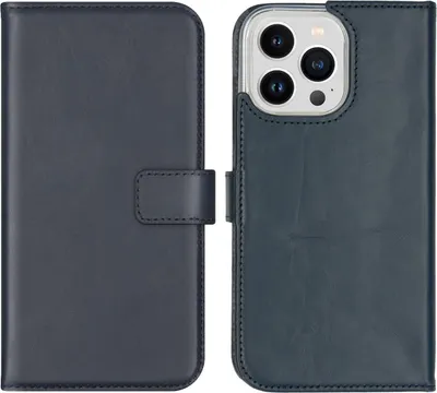 Immagine prodotto di Custodia a libro in vera pelle Selencia per iPhone 14 Pro Max - Blu