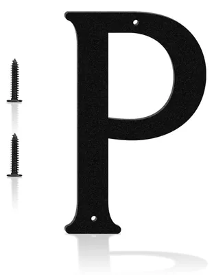 Produktbild von Moderne Hausnummer aus Metall, 15,2 cm hoch, schwarz, wetterbeständig und einfach zu installieren