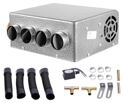 Produktbild von 12 V Universal Autoheizung - Innenraumheizung und Scheibenenteiser - 4 Luftauslässe - Gebläsestufen-Schalter - für Auto und LKW