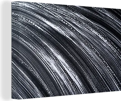 Produktbild von OneMillionCanvasses® - Leinwandbilder - 140x90 cm, Schaumstoffflecken auf schwarzem Hintergrund, Wandbilder Kunstdruck Wanddekoration