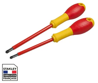 Image de Jeu de 2 tournevis STANLEY FATMAX borniers isolés 1000V - pozidriv