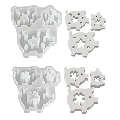 Produktbild von 3D Hohle Silikonform Schwein, Silikonformen Gießformen Schwein, Silikonformen Zum Gießen, Ideal Für Silvester, Glücksbringer & Geschenke