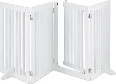 Produktbild von Weißes Sicherheitstor mit Tür 70 cm