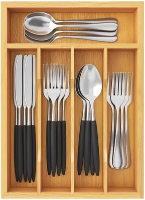 Produktbild von Famanu Besteckkasten Organizer für Schubladen - 32 cm breit, 23,1 cm tief