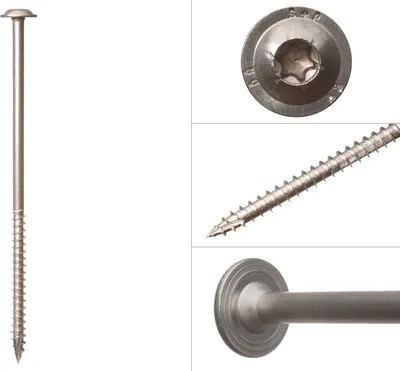 Image de Vis à tête plate acier inoxydable A2 8 x 180 mm Torx 40 - boîte 50 pièces