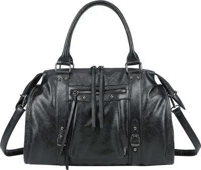 Image de Gallantry, sac à main style bowling pour femme avec bandoulière amovible, noir