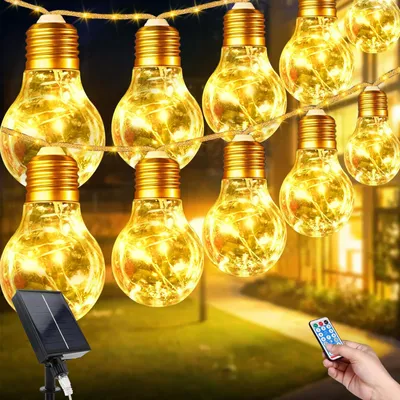 Solarlichterkette 5 m, 149 LEDs, 8 Modi, IP65, wetterfest