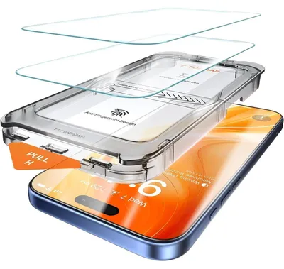 Image de Film de protection en verre trempé 9H pour iPhone 17 Pro Max, compatible avec les coques, anti-traces de doigts, lot de 2