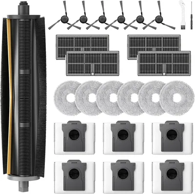 Produktbild von 25 Stück Zubehör für Dreame X40 Ultra Complete/X40 Ultra /L40 Ultra/X40 Master/L10s Ultra Gen 3/Mova P50 Pro Ultra/P10 Pro Ultra Staubsauger,1 Hauptbürste,6 Staubbeutel,6 Wischtücher,4 Filter