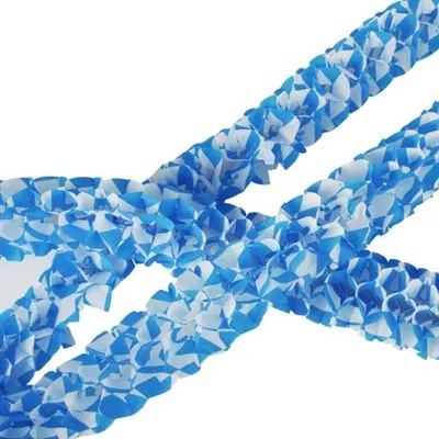 Produktbild von 20 Girlanden, Papier Ø 8 cm · 2 m Bayrisch Blau - Mini schwer entflammbar