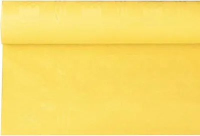Produktbild von Papstar Papiertischtuch mit Damastprägung 6 m x 1,2 m gelb 85469