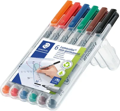 Zdjęcie produktu dla 1 szt. Lumocolor 315 WP6 – pisak do folii Lumocolor, niepermanentny, M, 6 szt.