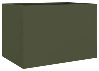 Immagine prodotto di vidaXL Fioriera verde oliva 62x40x39 cm in acciaio