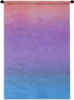 Produktbild von MuchoWow® Wandteppich Wandbehang Aquarell - Lila - Rosa - Blau 120x180 cm Tapisserie Dekoration Wandtuch - Schlafzimmer - Dekorationen für das Haus