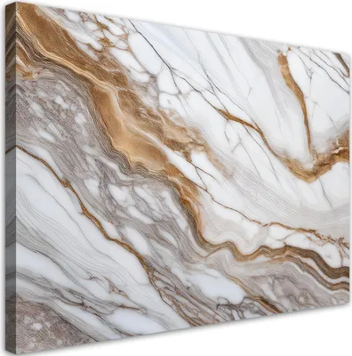 Produktbild von Leinwandbild Grau-Beiger Marmor, abstrakt 90x60 Feeby Weiß bild für die wand bereit zum aufhängen