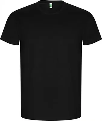 Produktbild von Roly Eco CA6690 | Golden Organic T-Shirt - 2-lagiger Rundhalskragen - Farbe: Black 02 - Größe: L
