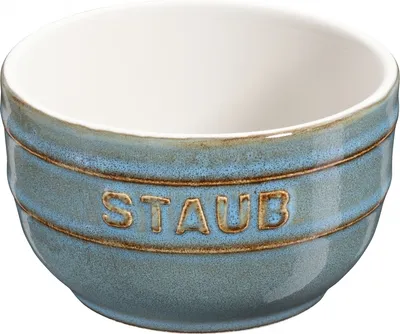 Produktbild von Staub Ceramic Förmchenset Geschenkkarton 9,3 x 5,7 x 9,3 cm, Ø 8 cm rund Antiktürkis